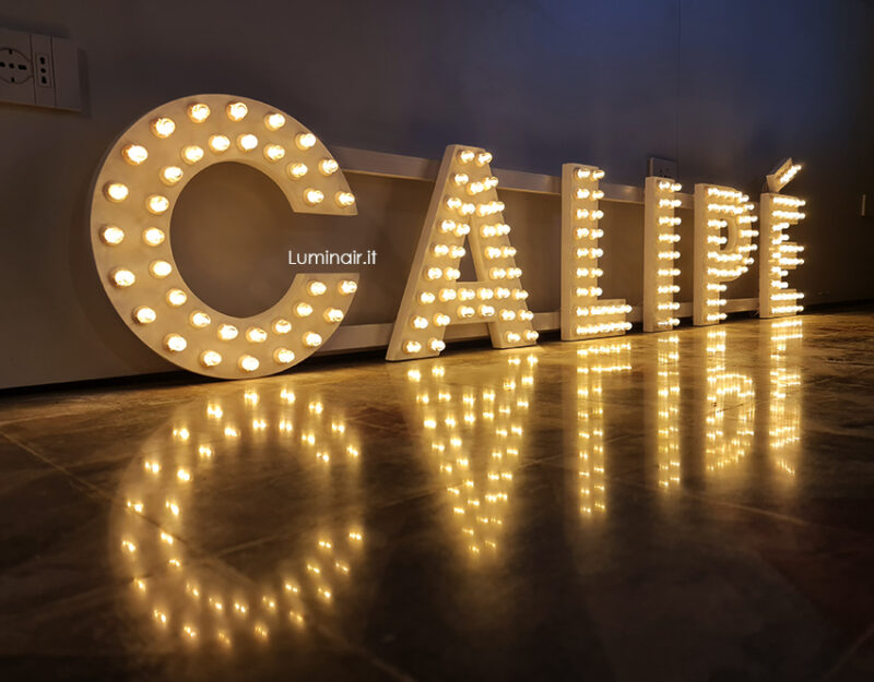 Luminaria lettere e numeri